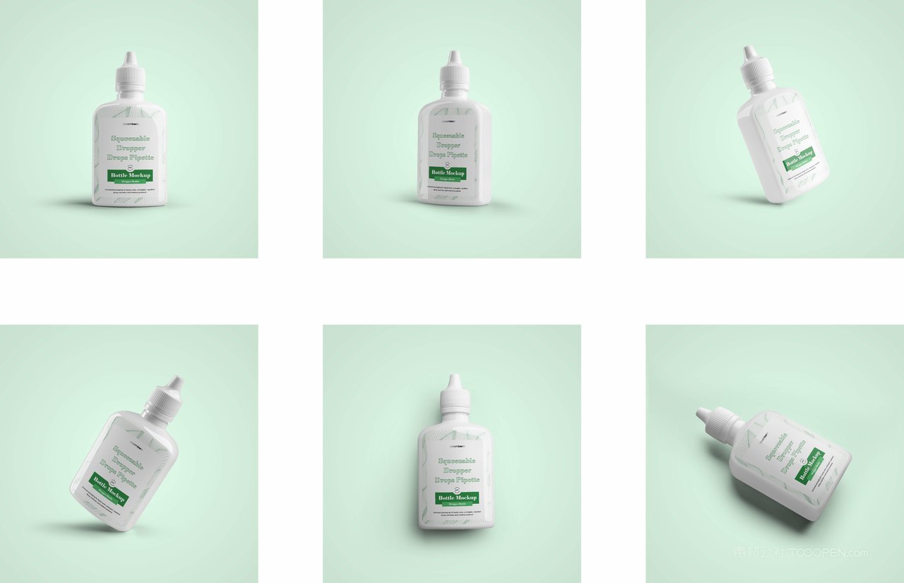 滴管瓶大瓶包装多角度psd样机[tb2924]