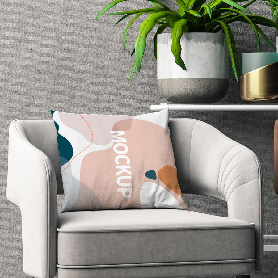 沙发上靠枕枕头样机