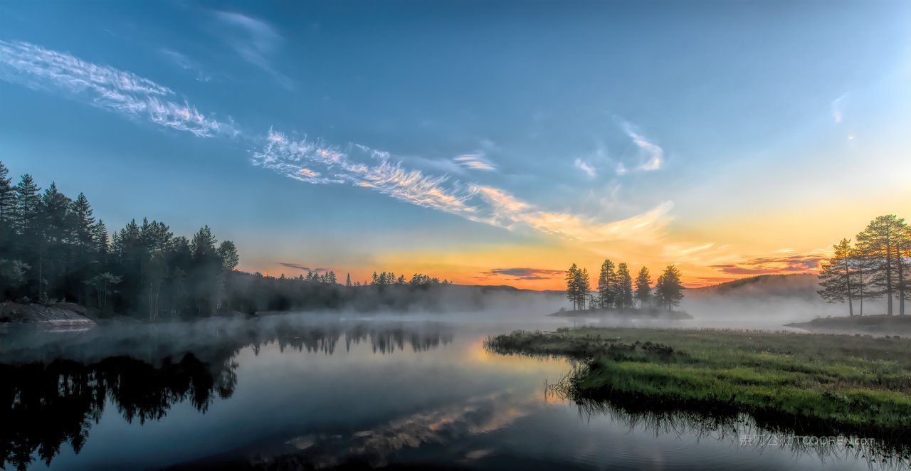 挪威风景画高清摄影图片