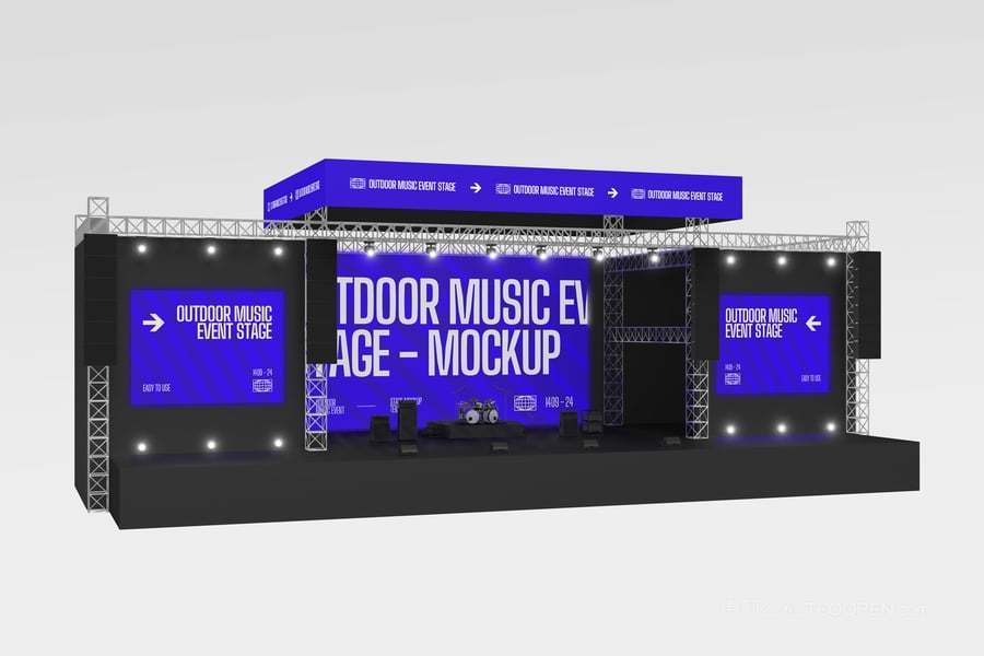 户外音乐活动舞台样机