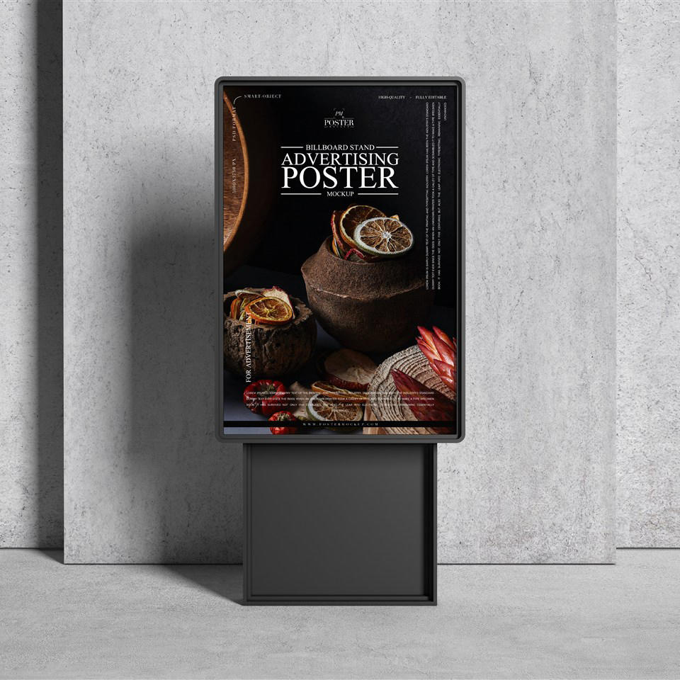 广告牌架广告海报样机