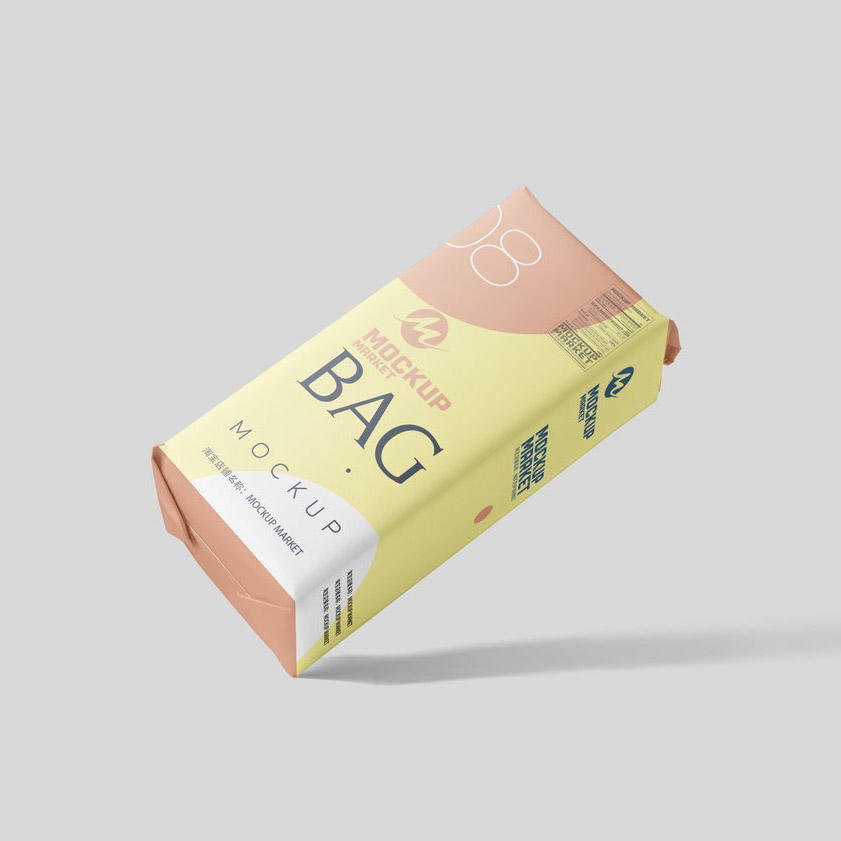 咖啡长款纸袋高品质psd样机 (3)