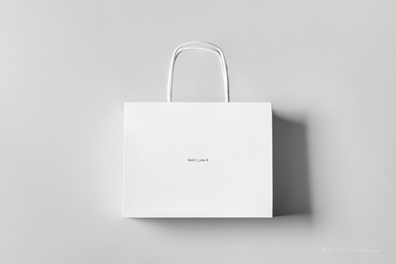 白色高档环保纸袋手提袋贴图样机 (6)