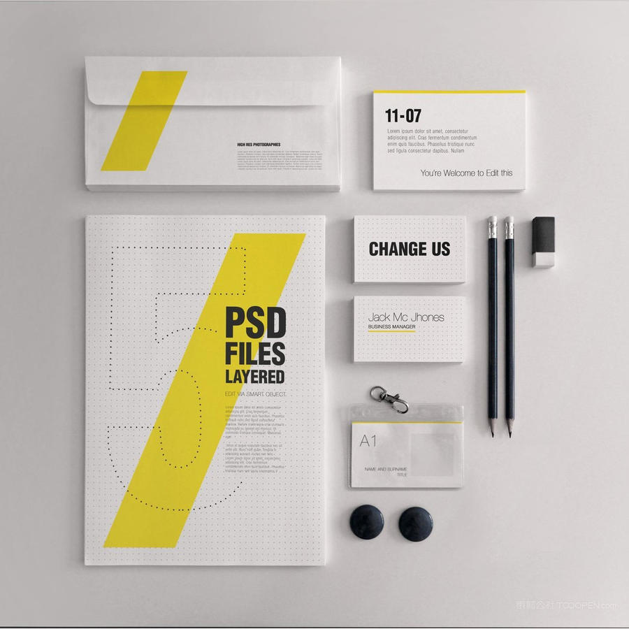 【1271期】柠檬黄公司办公品牌vi样机 (28)