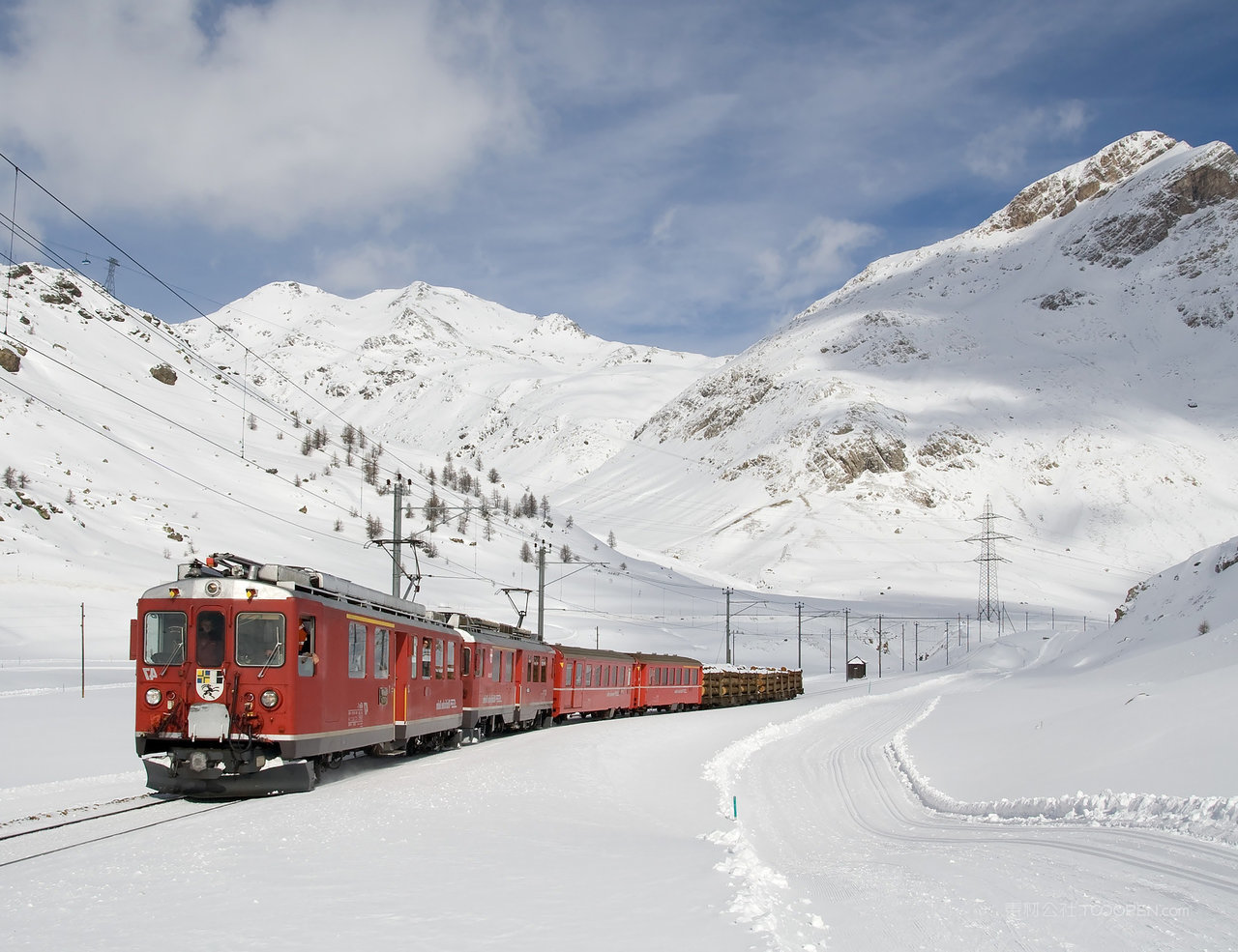 高清雪山大山风景画