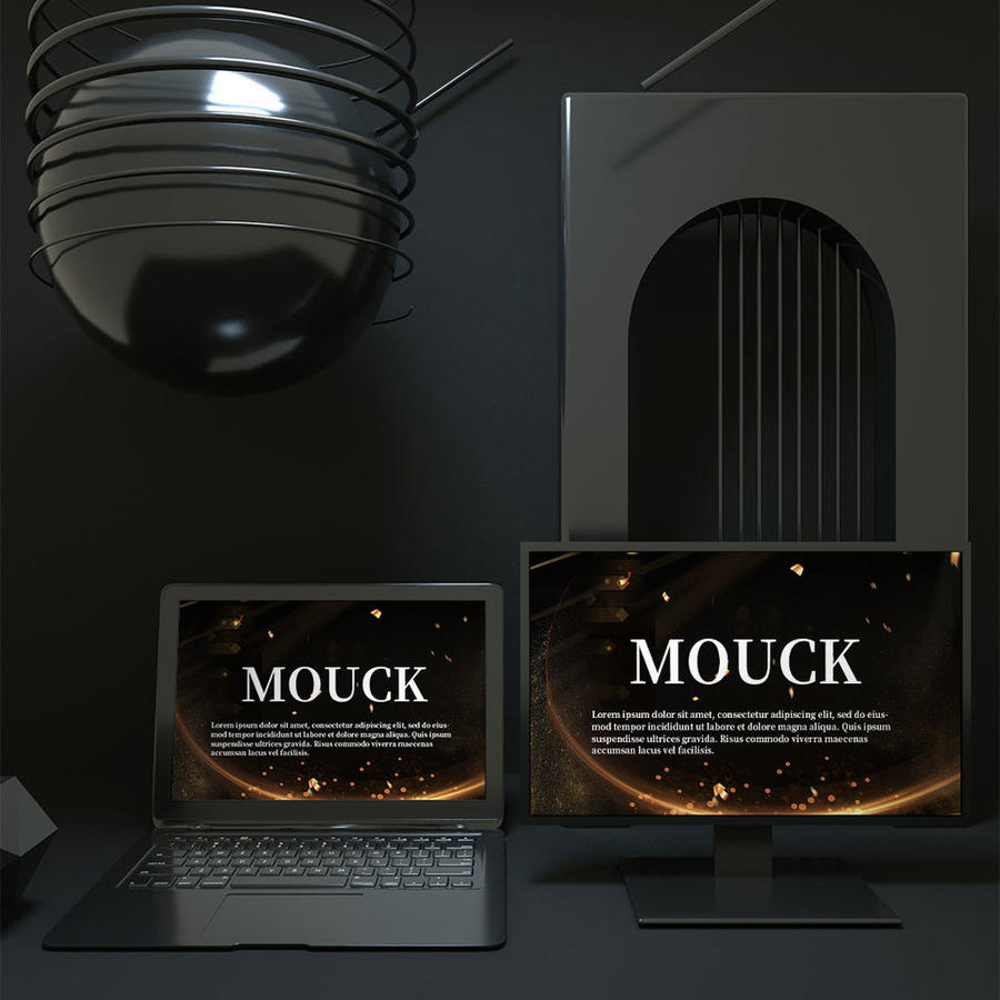 高端炫酷效果ios设备笔记本