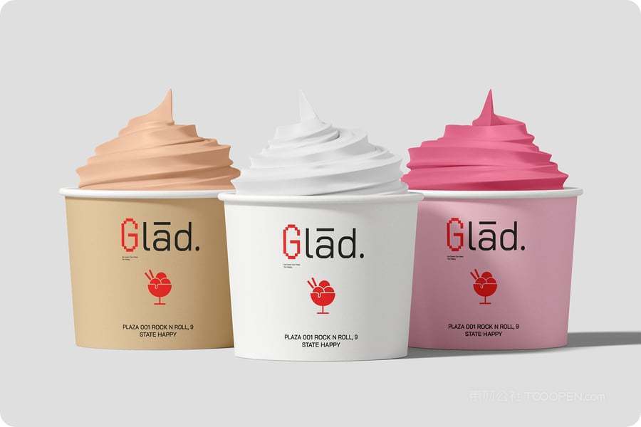 冰淇淋在杯子中样机