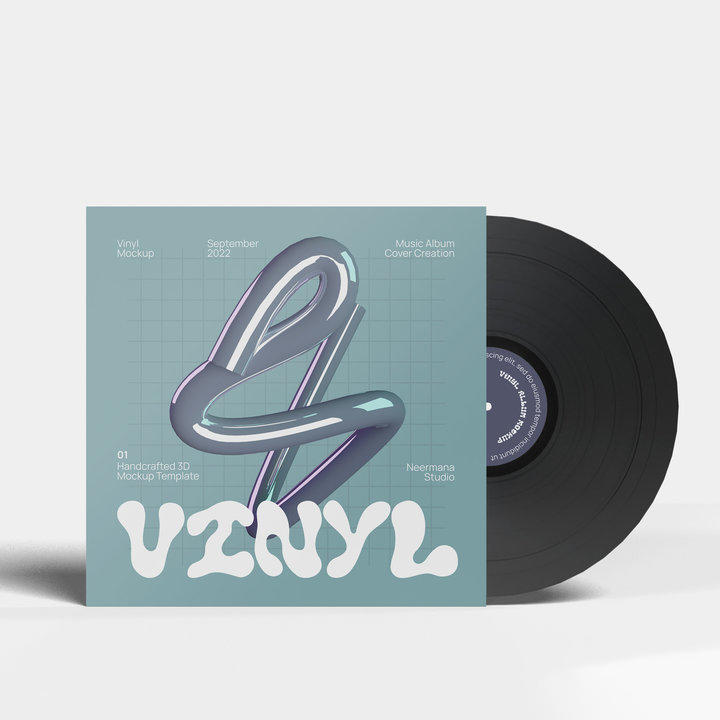 黑胶唱片专辑封面样机