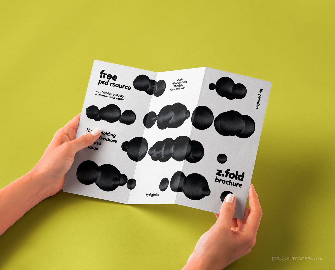 折页样机效果图展示宣传单