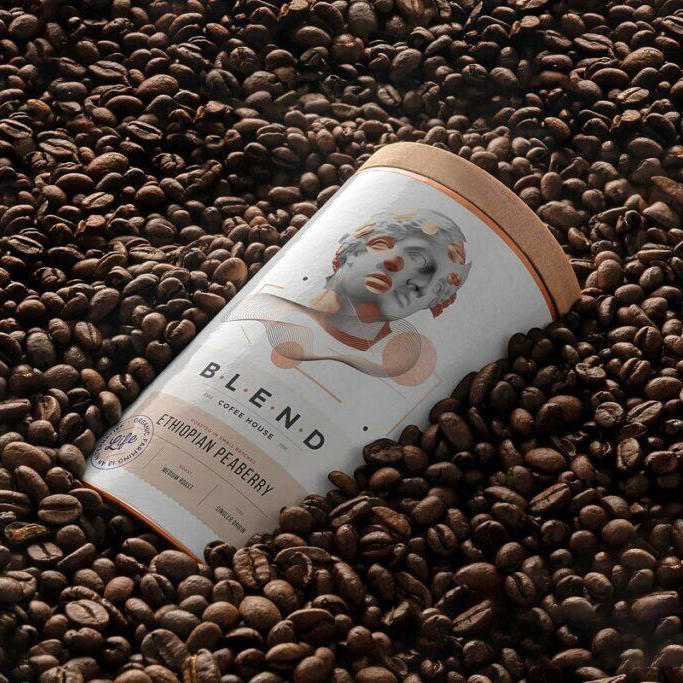 咖啡豆咖啡杯样机