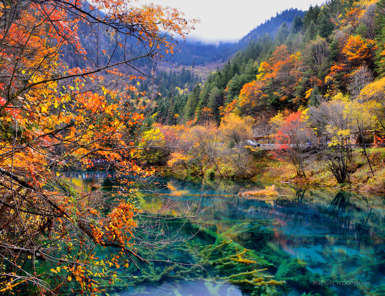 四川九寨沟高清风景画图片