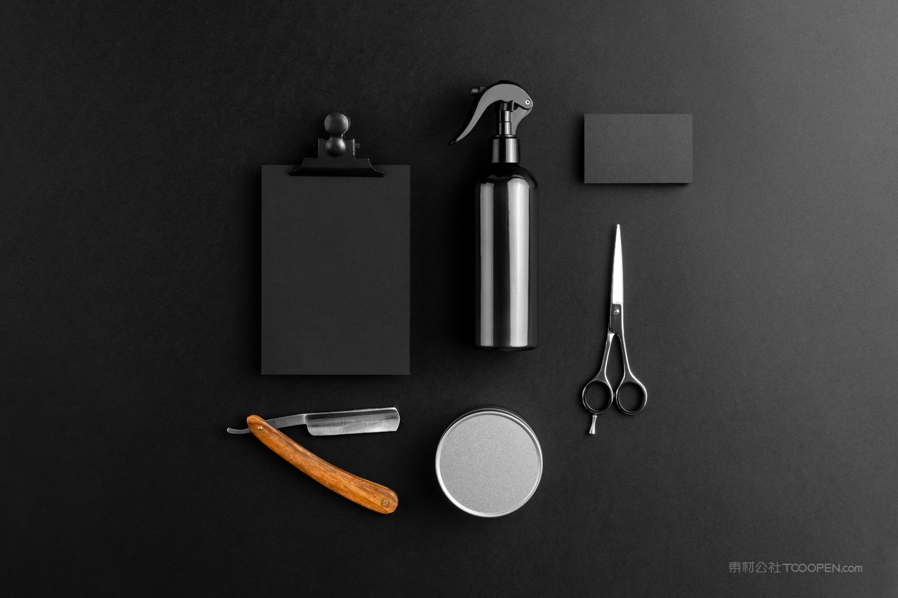 理发店用品样机模板 (4)