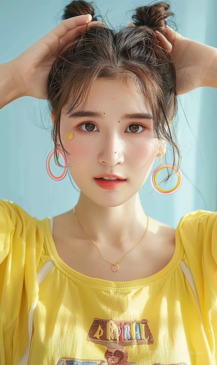 护肤彩妆女性清纯青年个性美白时尚美女