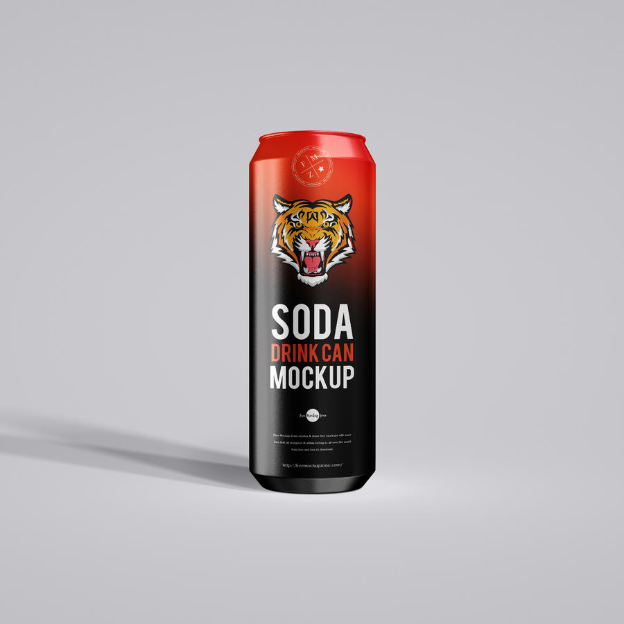 饮料瓶独立式汽水罐样机模型