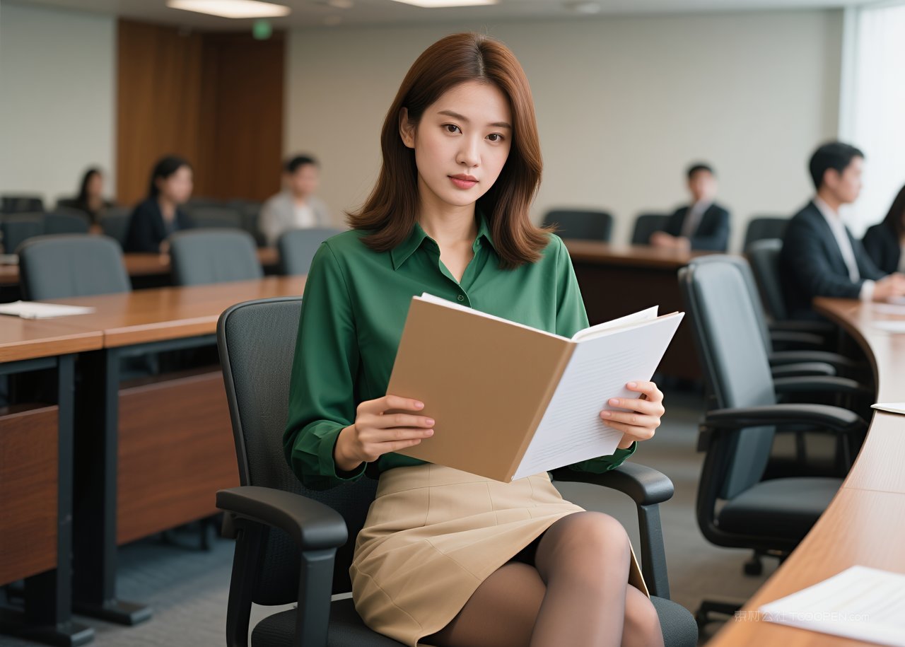 写真丝袜女性短裙模特美女职业美腿性感