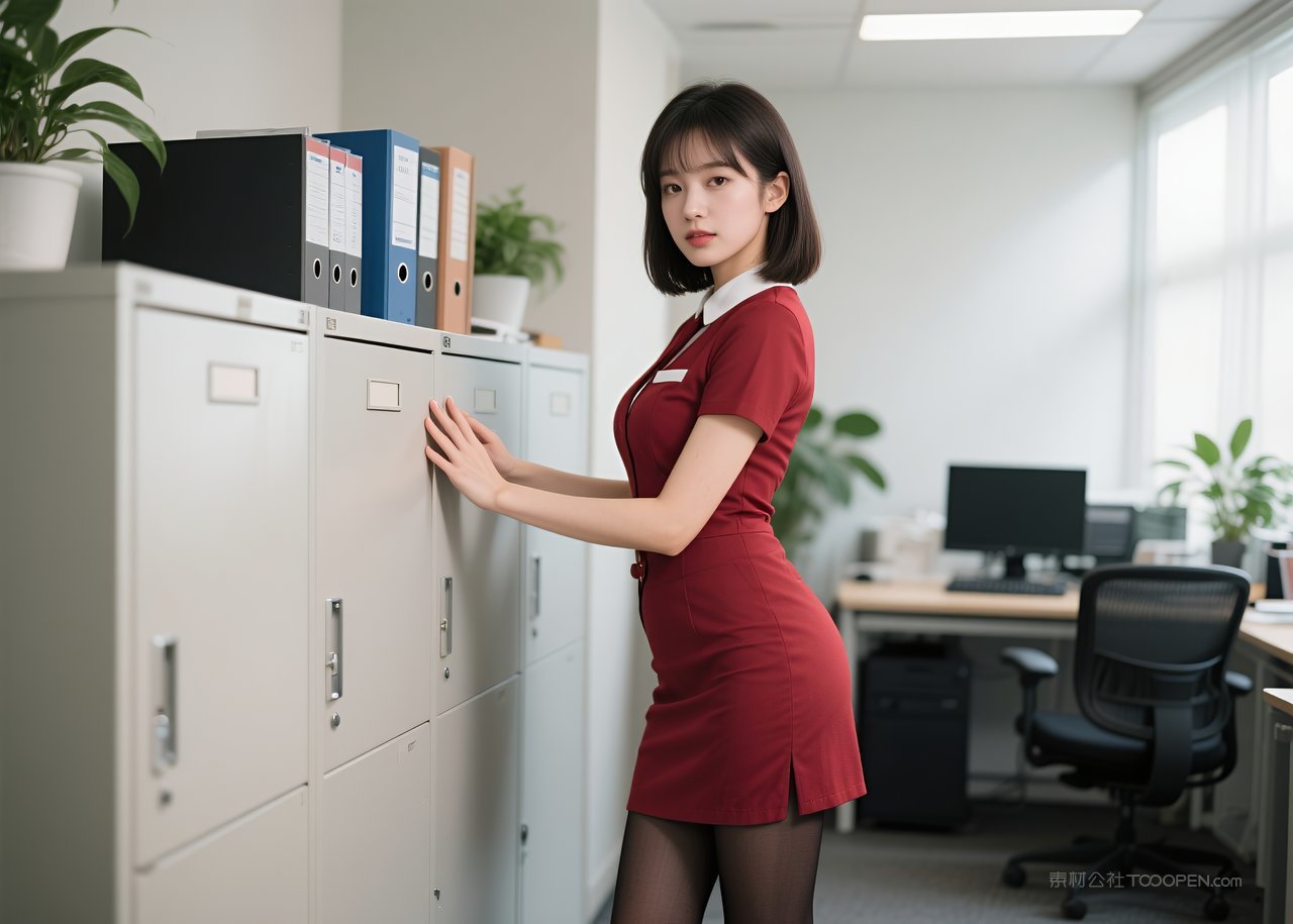 性感职业模特写真美女丝袜美腿女性短裙