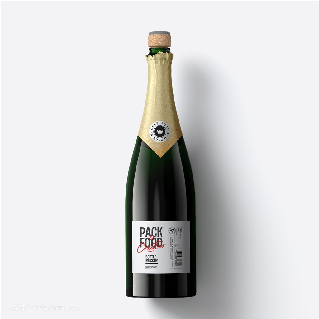 瓶子酒瓶木塞玻璃瓶红酒瓶包装样机