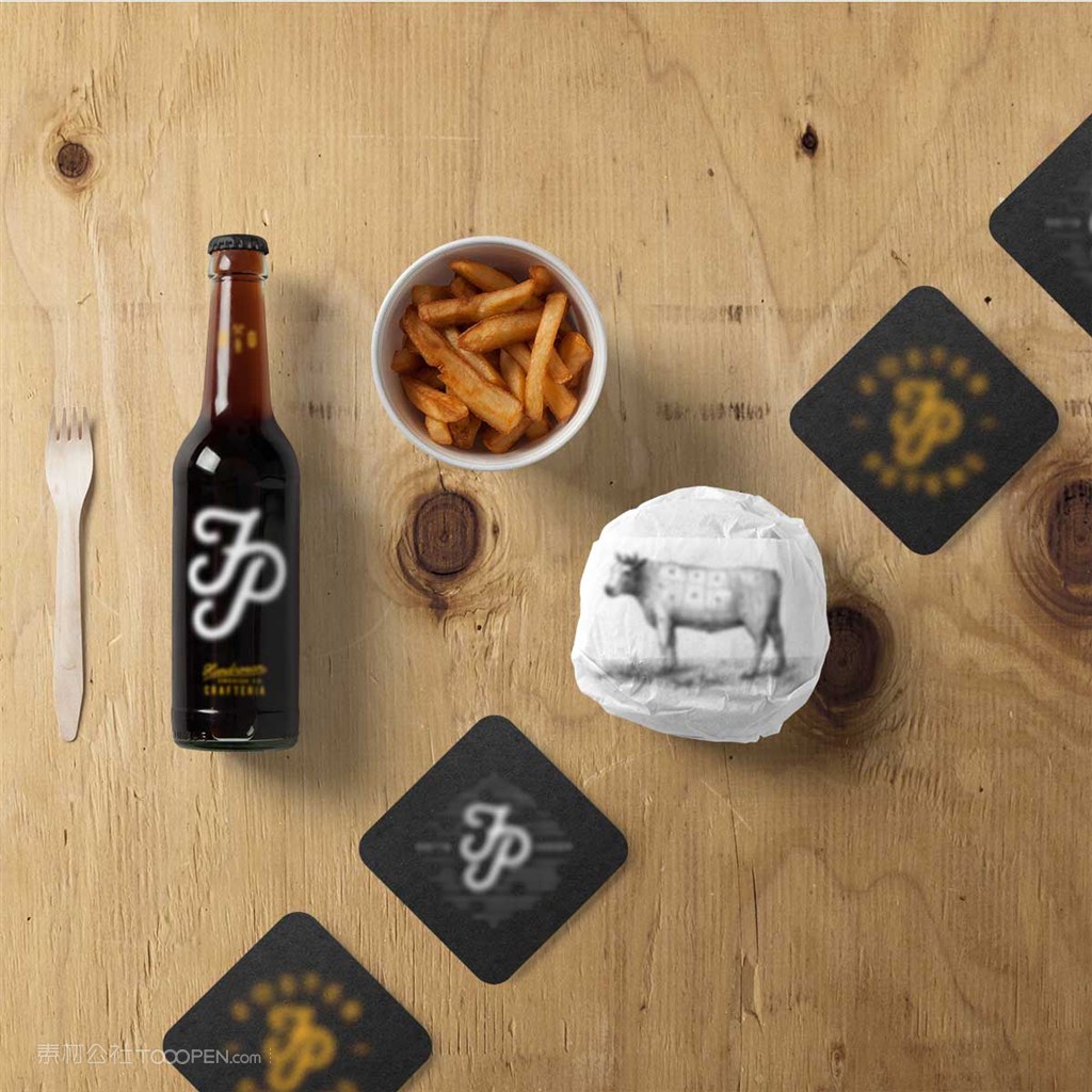 酒吧餐厅vi样机模板