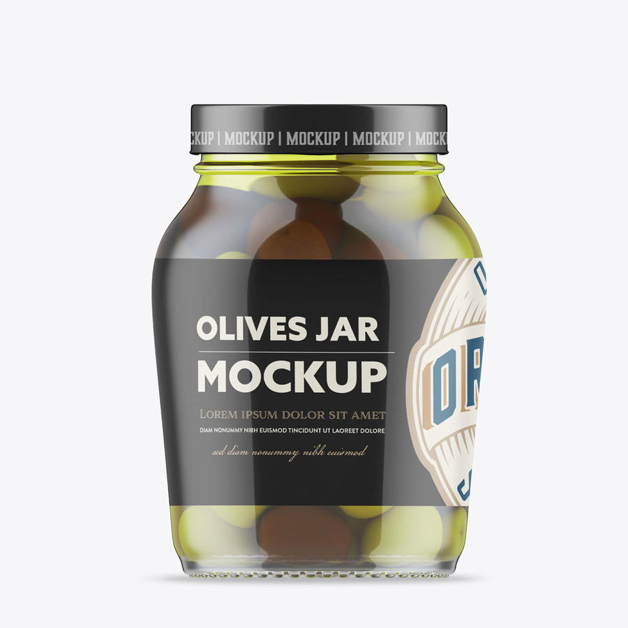 橄榄玻璃罐样机