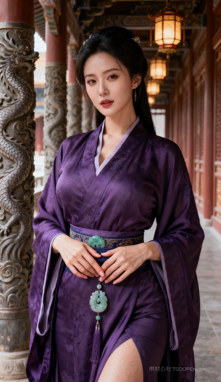 性感妩媚大胸汉服美女古风美艳国风少女