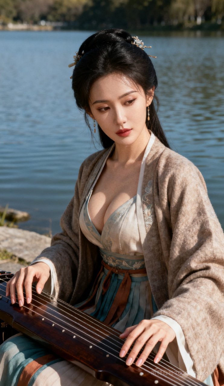 古风美女大胸汉服美艳少女性感妩媚