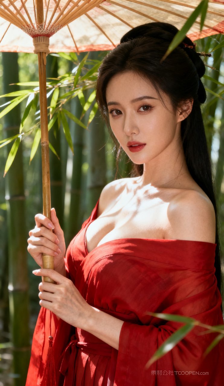 古风性感美女妩媚美艳大胸汉服少女