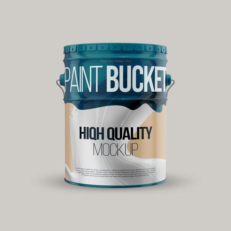 时尚金属油漆桶外观设计展示贴图样机