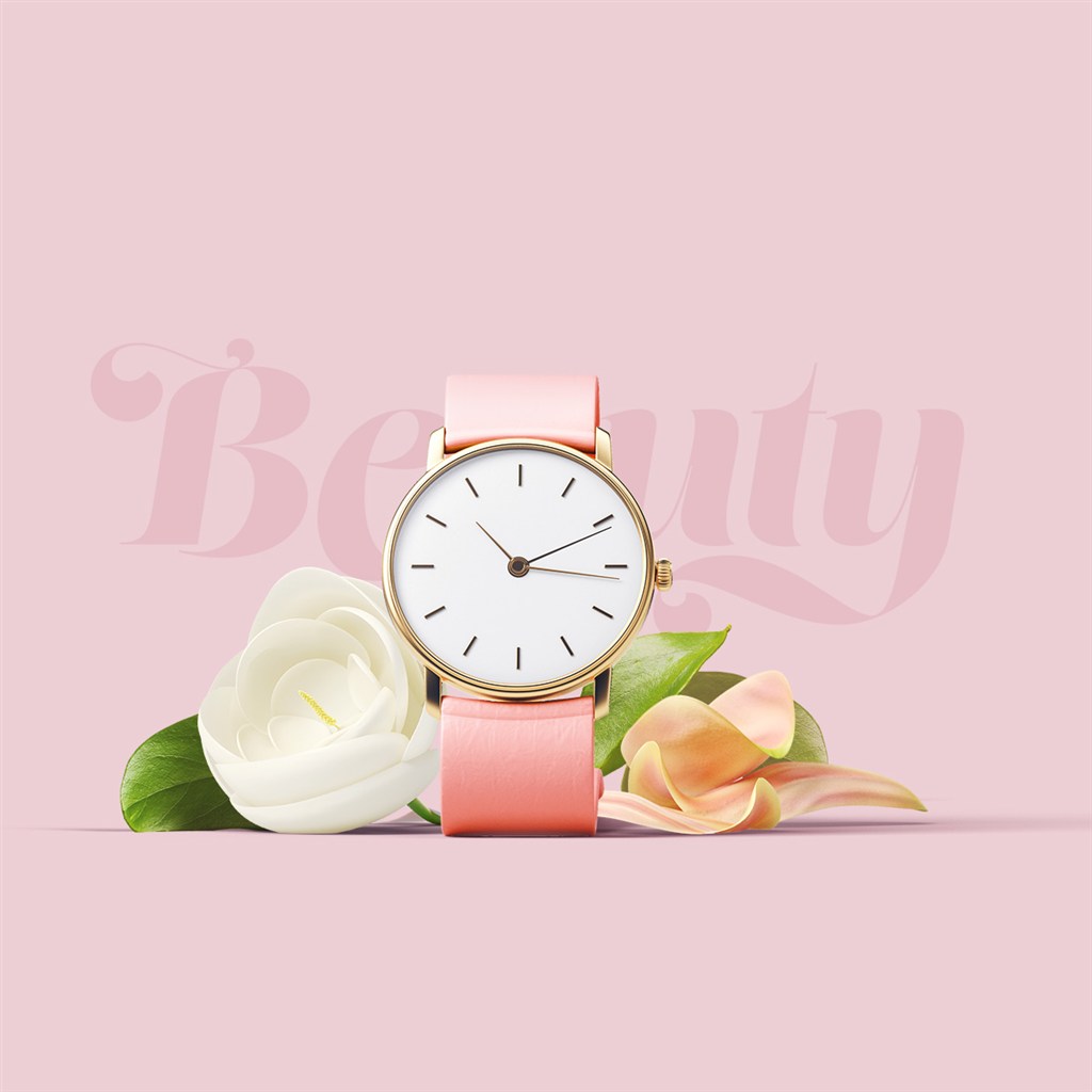 时尚手表包装设计样机模板