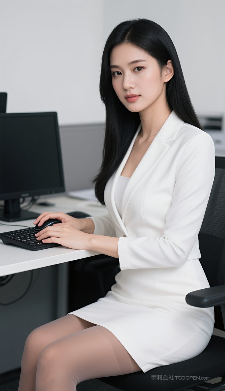 模特美艳性感丝袜美女短裙美腿制服