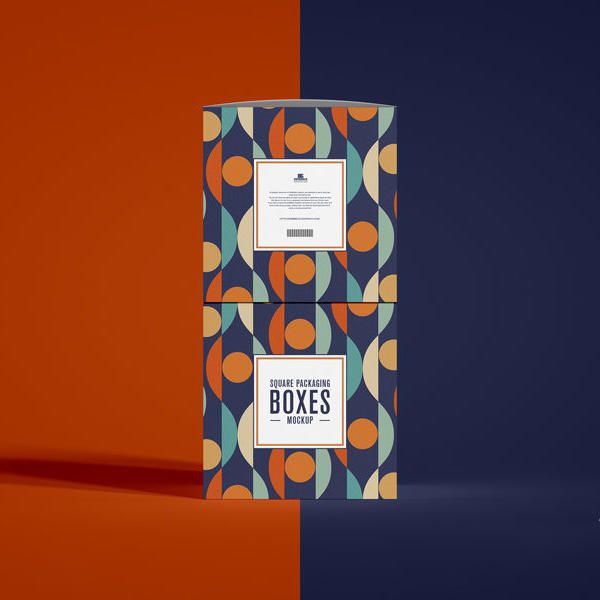 自由方形包装盒样机