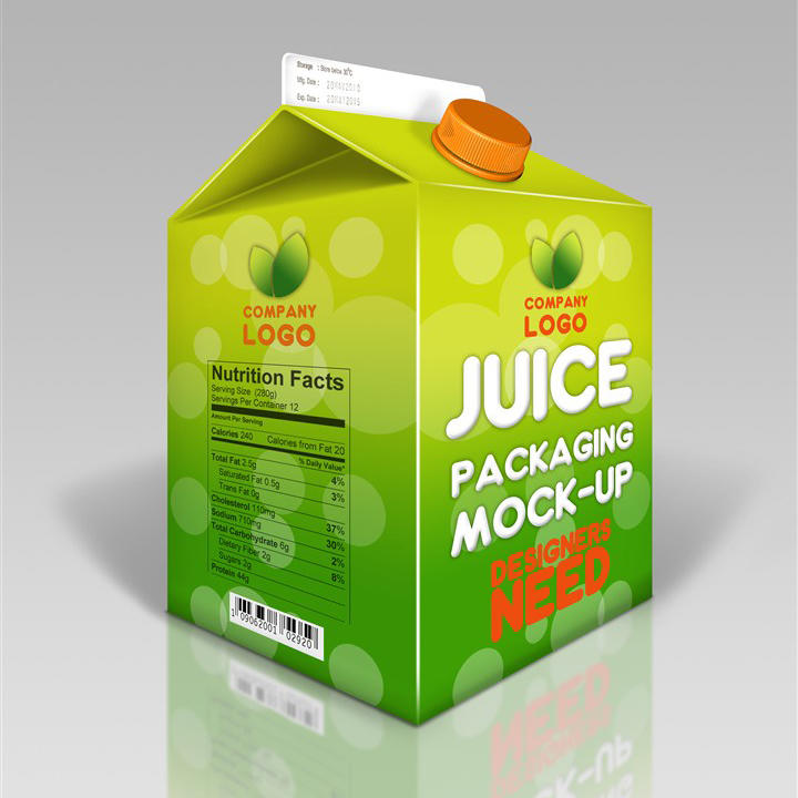 利乐牛奶果汁饮料包装样机