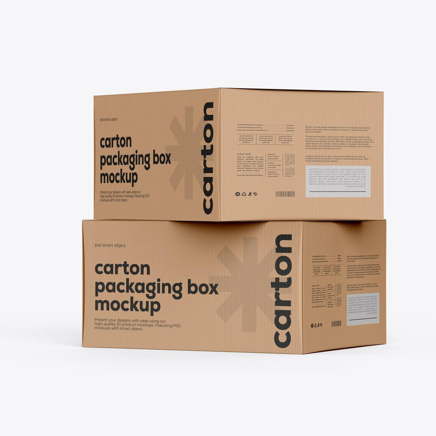 牛皮纸纸箱盒样机