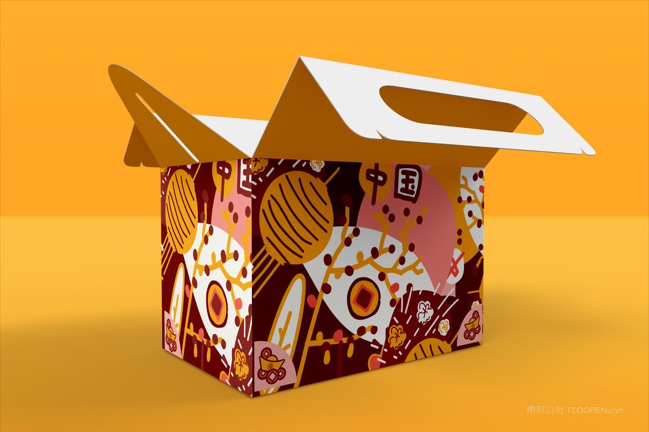 手提礼盒包装样机模板