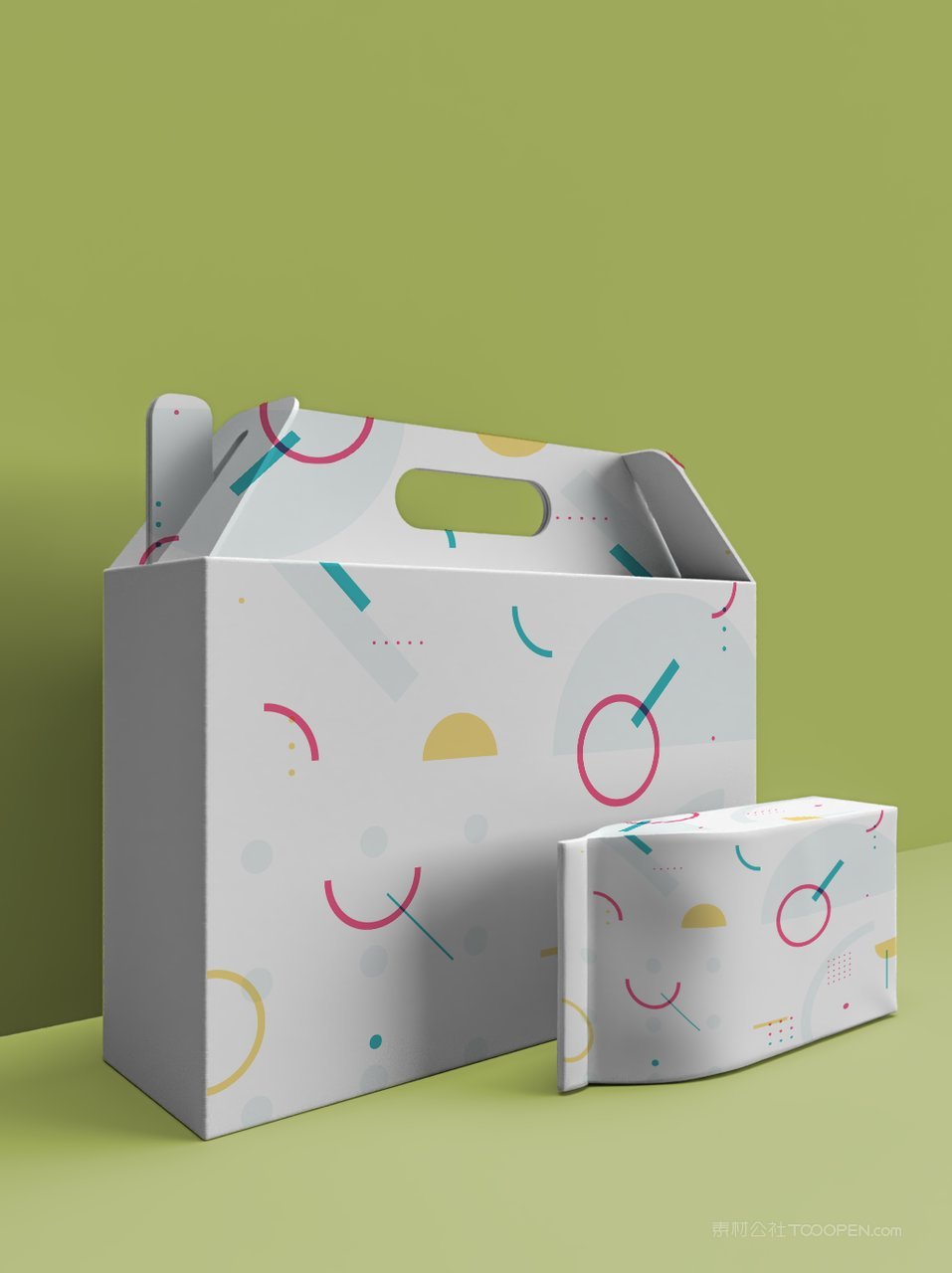 手提礼盒包装样机素材