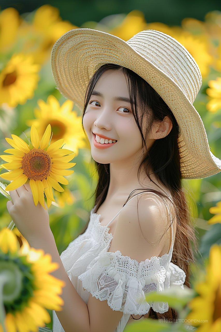 彩妆活力优美青春少女优雅美女女性年轻