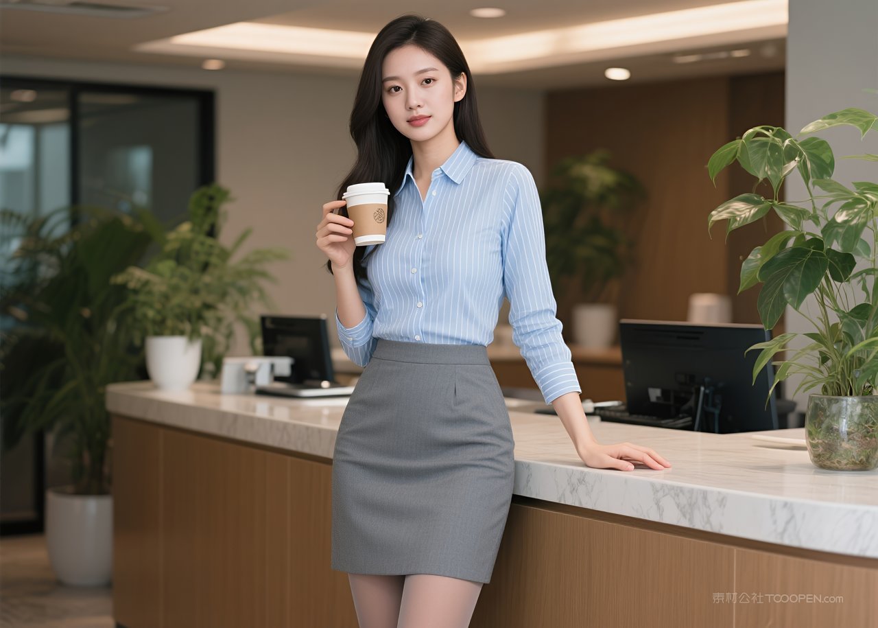 写真职业美女短裙丝袜模特美腿性感女性