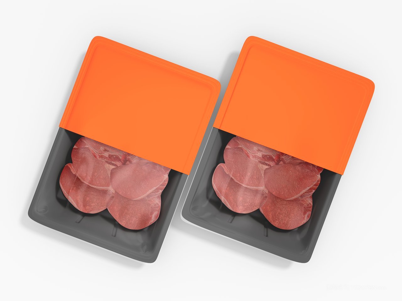塑料肉托盘包装样机