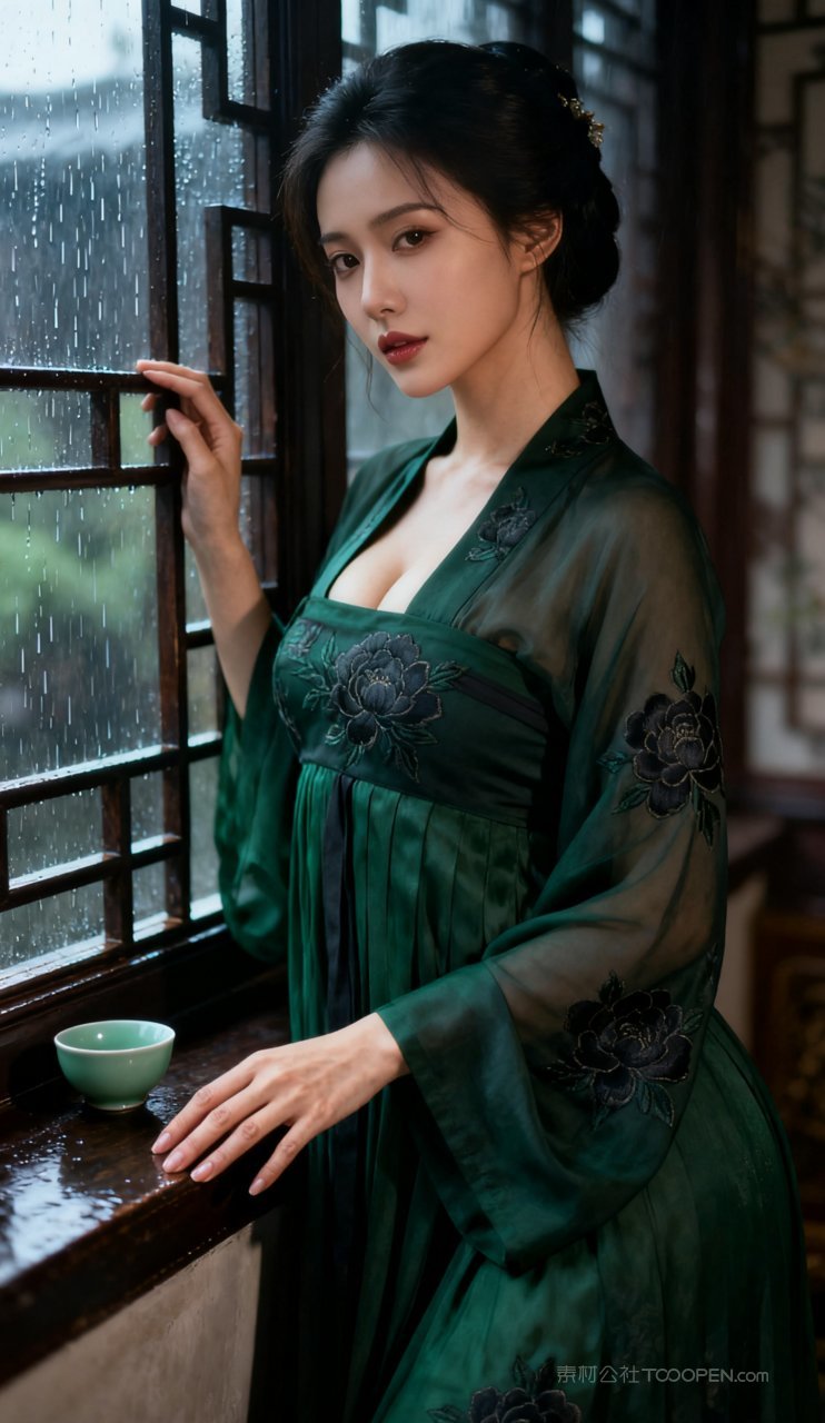 少女国风大胸汉服古风性感美艳美女妩媚