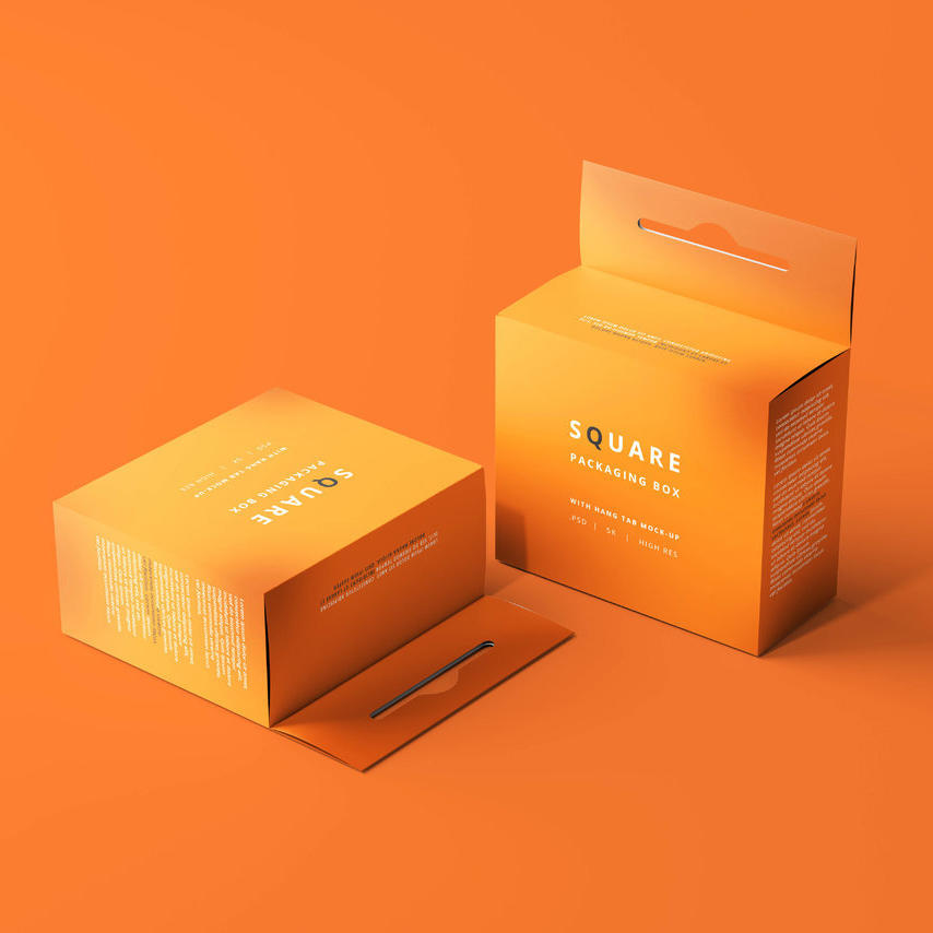 挂耳式方形纸盒样机