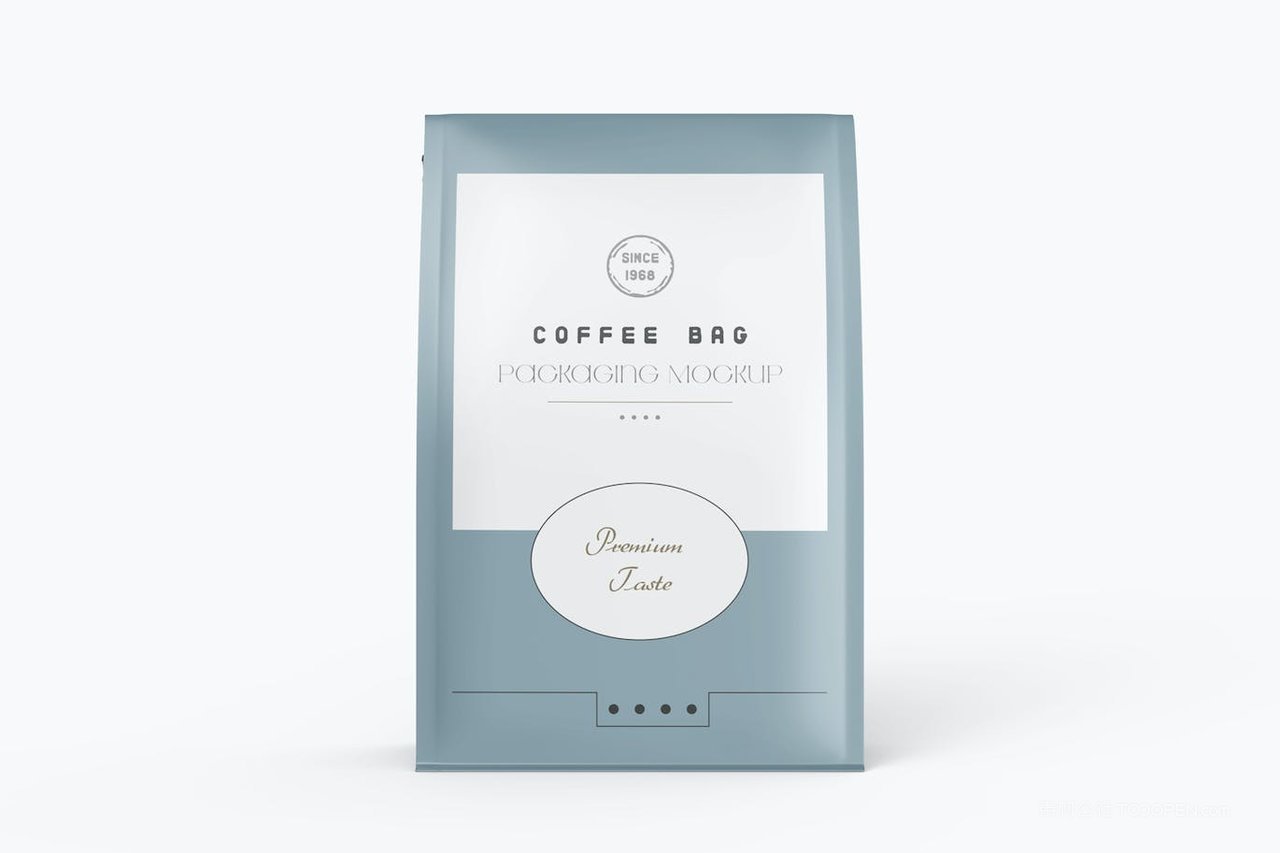 哑光零食食品包装大袋设计样机