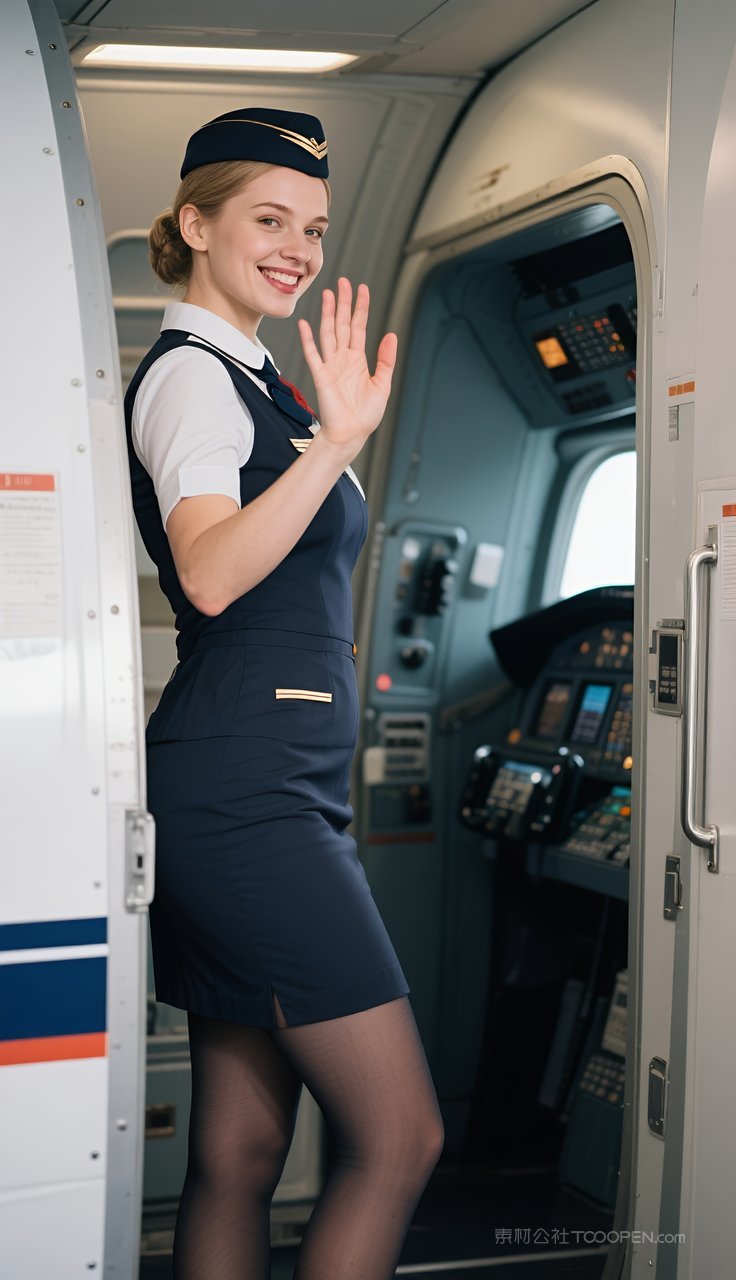 性感制服欧美美女美艳长腿丝袜短裙空姐