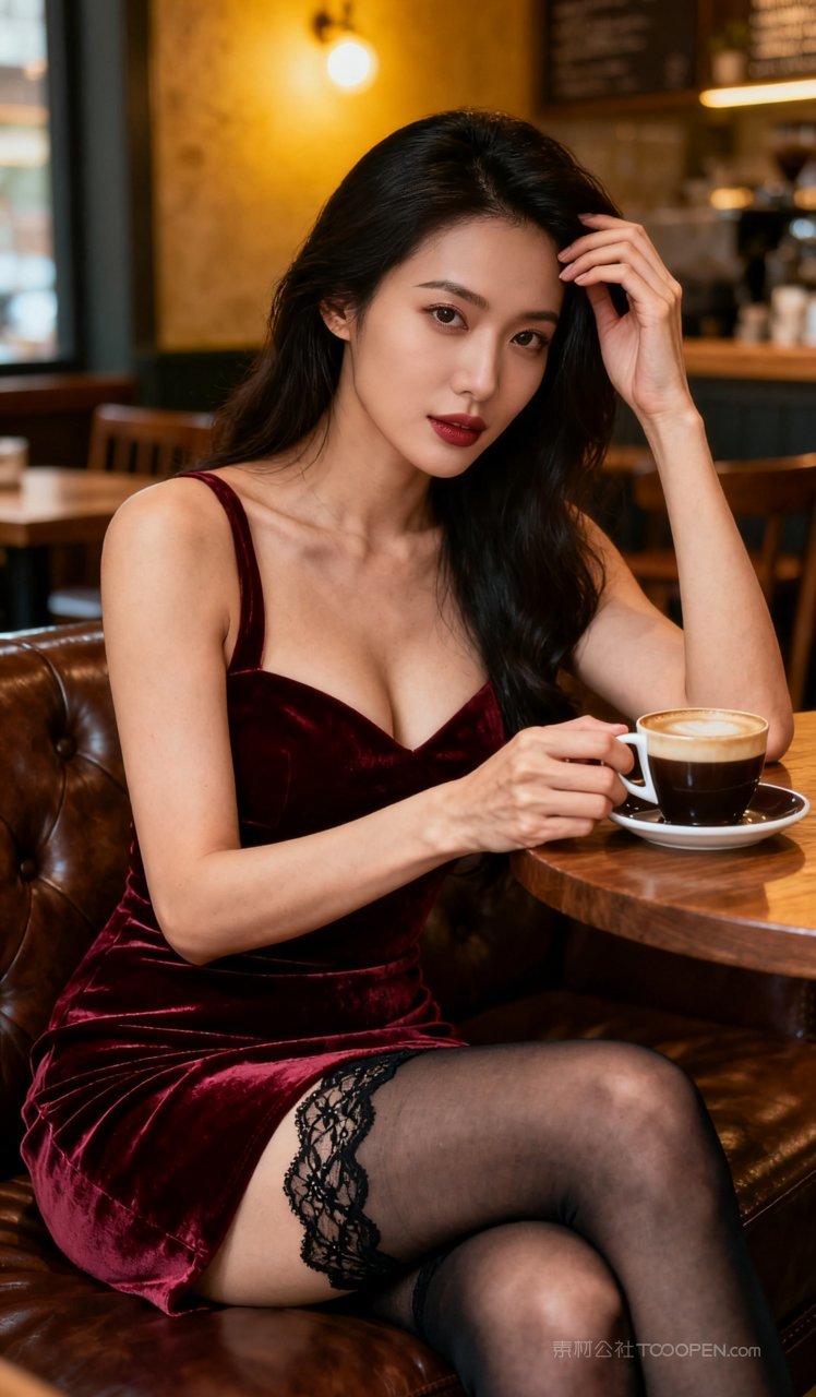 时尚美女短裙性感丝袜长腿气质