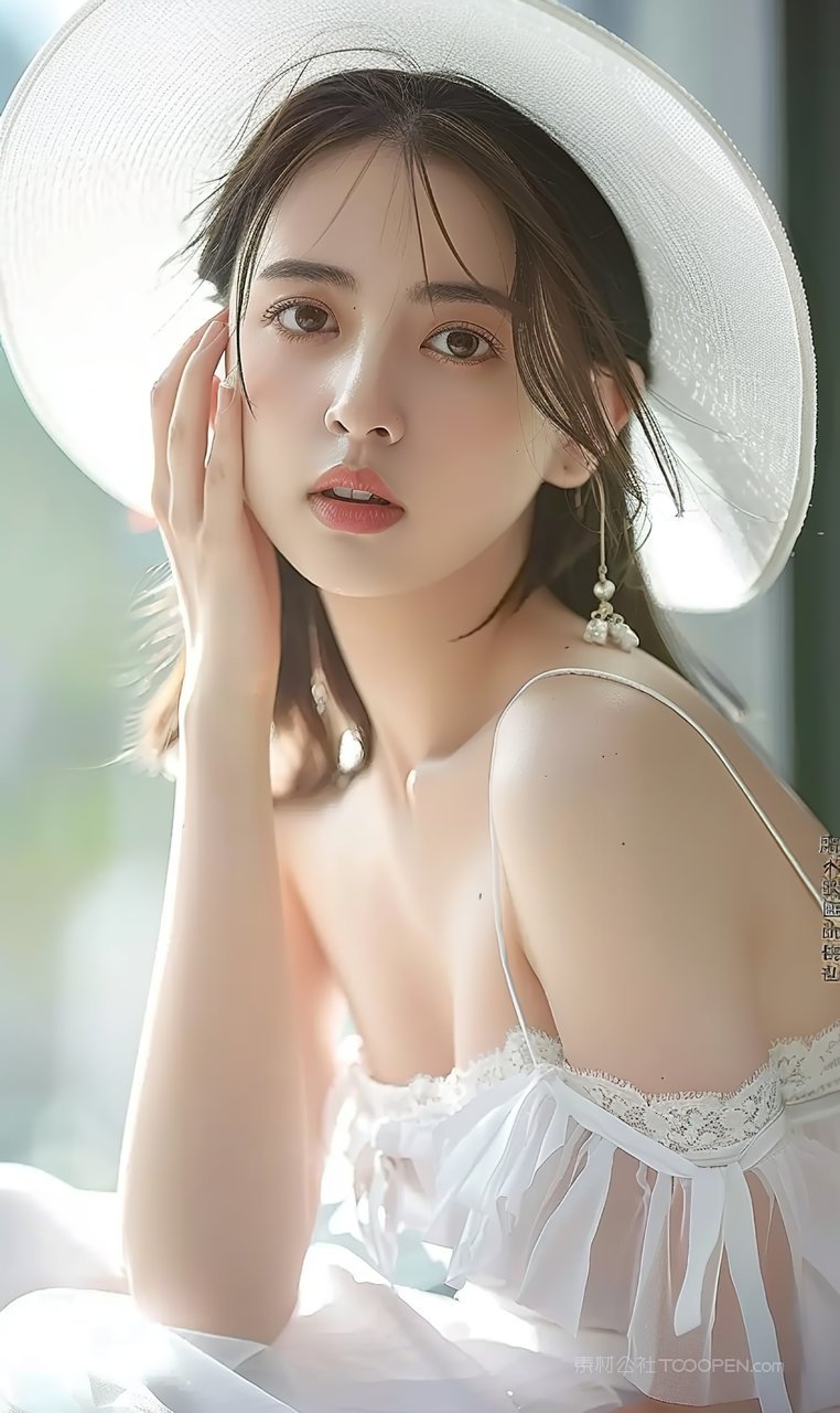 美女美白女性清纯青年时尚护肤个性