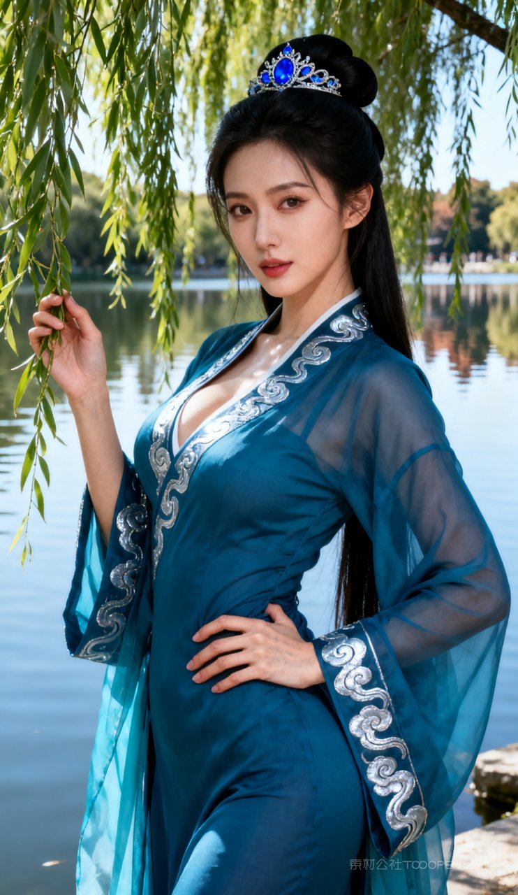 性感国风少女大胸古风妩媚美女美艳汉服