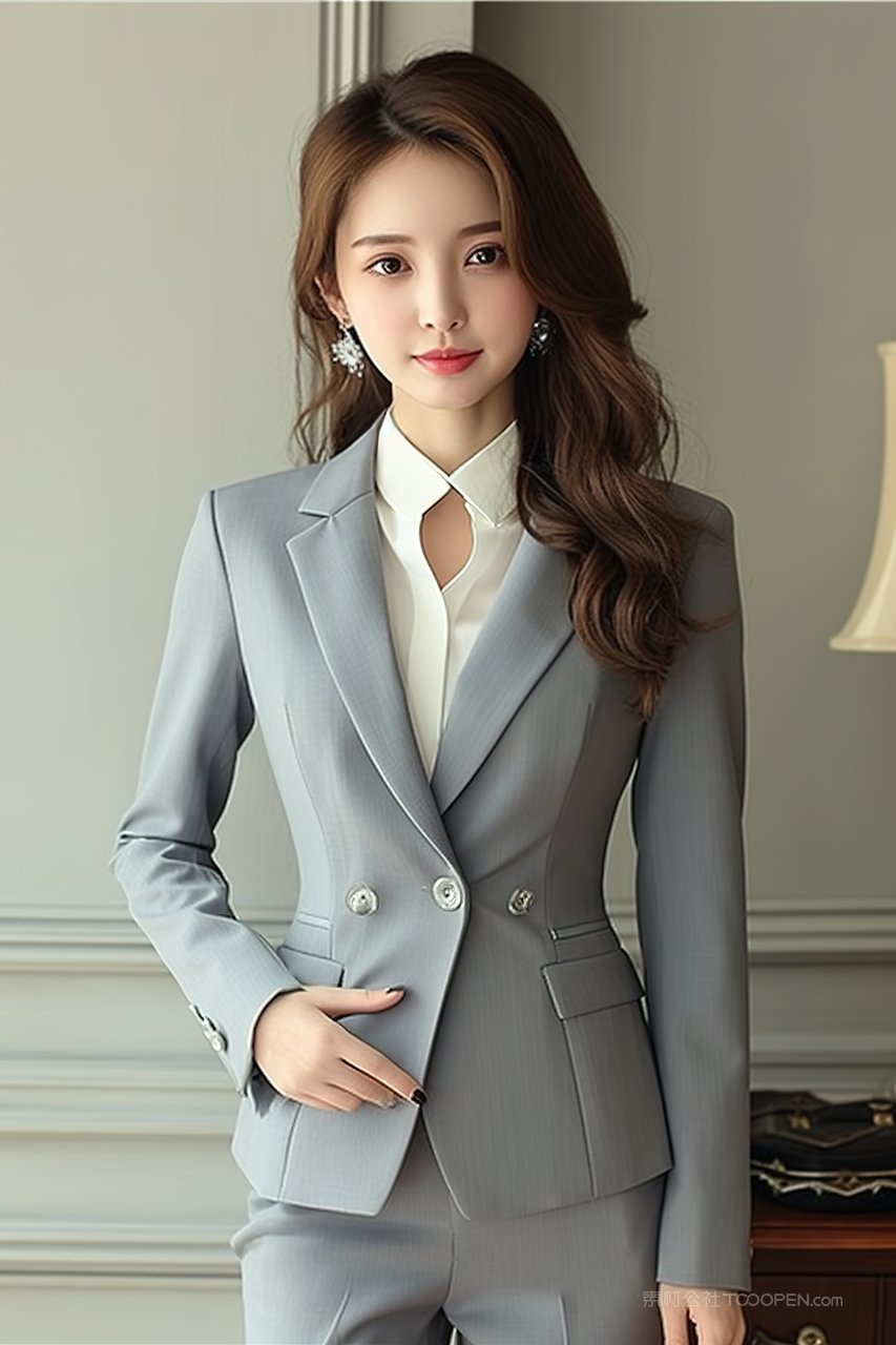 模特长发摄影美女服装美白魅力年轻时尚气质