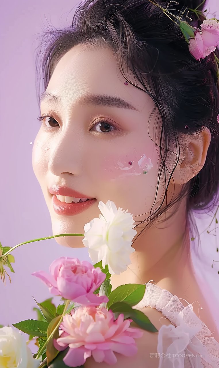 魅力女性美白高雅迷人少女气质