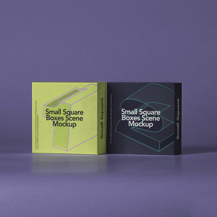 方形产品包装纸盒样机