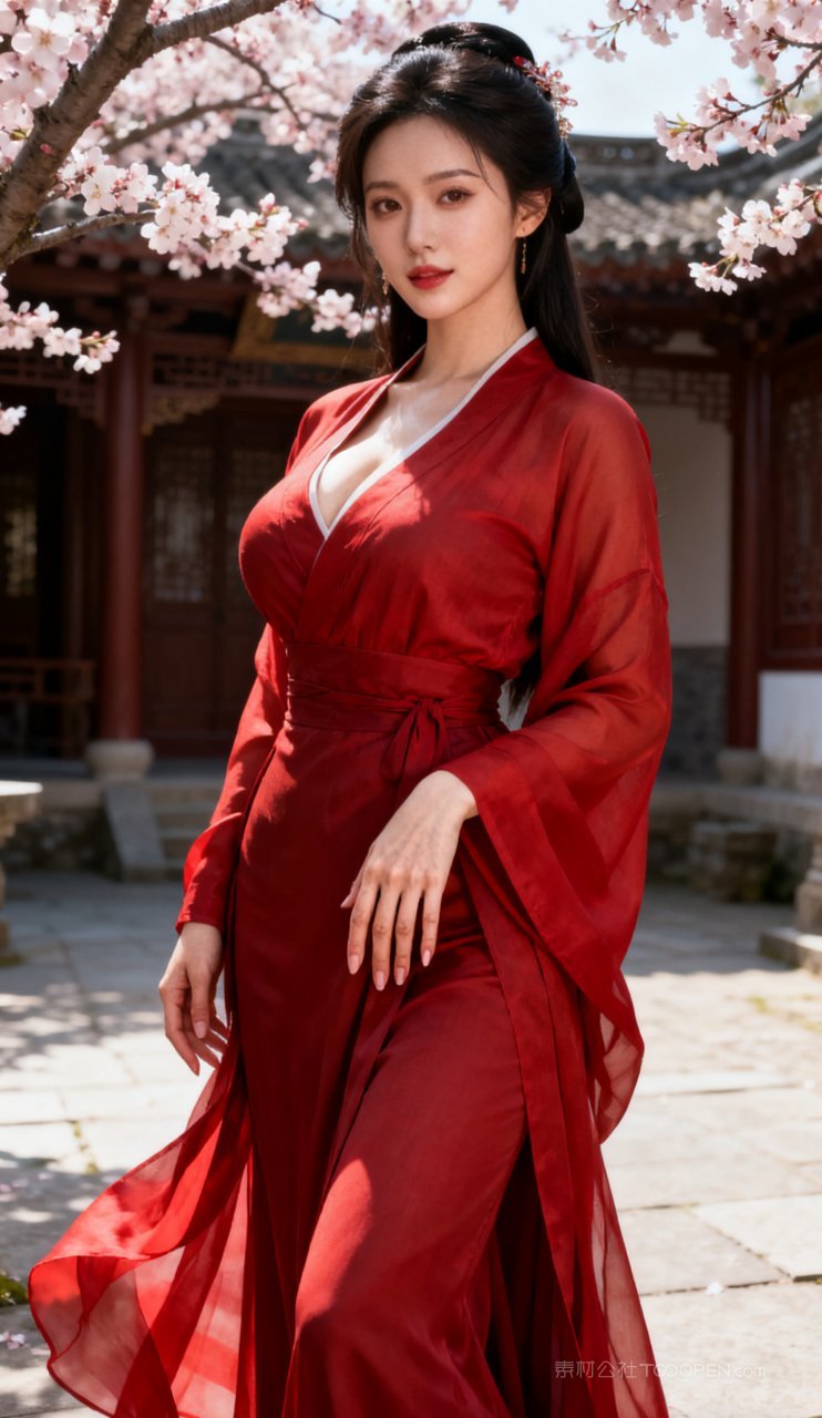 古风妩媚大胸美艳少女汉服性感美女