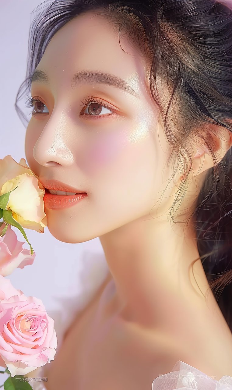 美女青年护肤个性美白女性清纯时尚