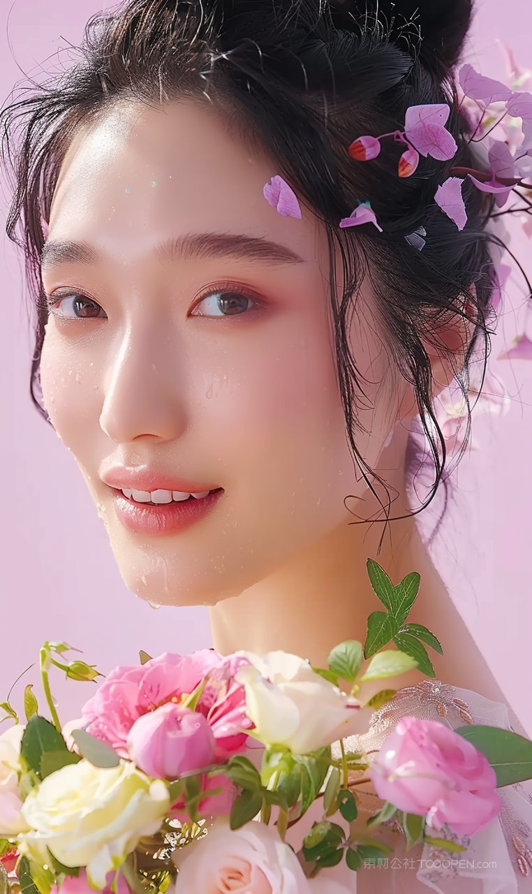 迷人少女彩妆清纯美白美女高清魅力女性美容